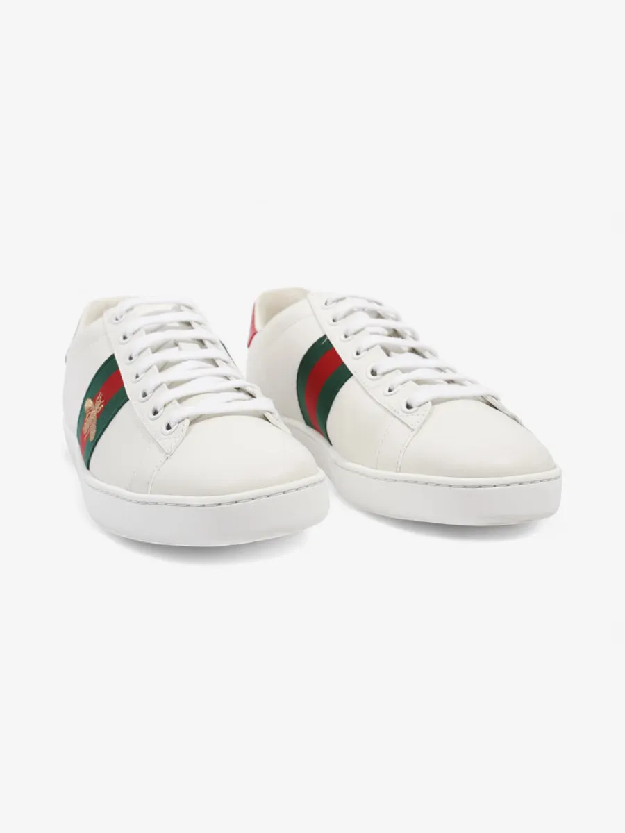 Ace Sneakers with Bee White / Red / Green Leather EU 37.5 UK 4.5