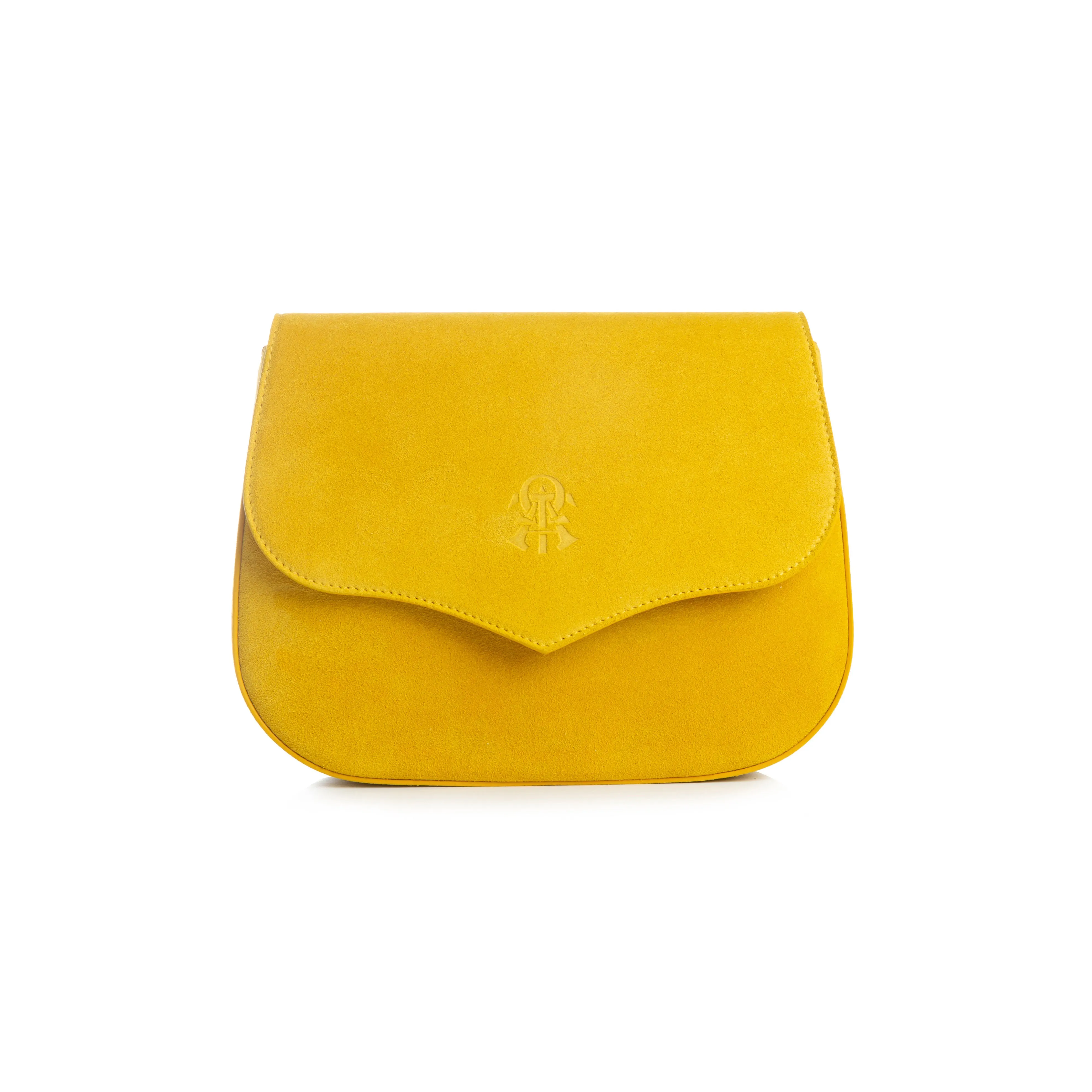 Alef Aniron Yellow Suede Leather Saddle Bag