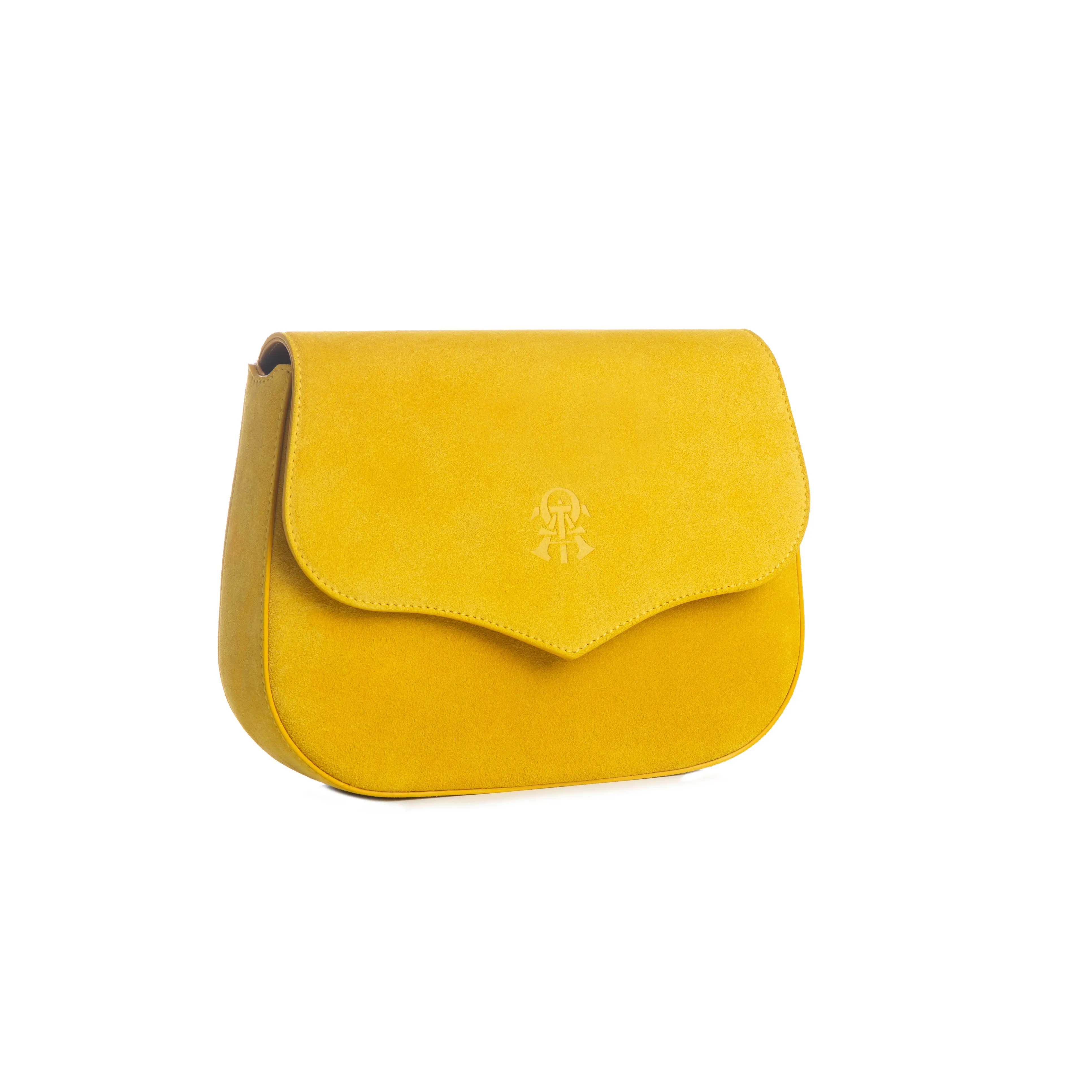 Alef Aniron Yellow Suede Leather Saddle Bag