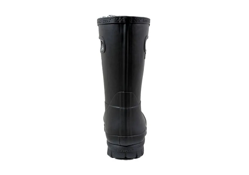 Amanda Plush Lace-Up Black Women's Insulated Rain Boot