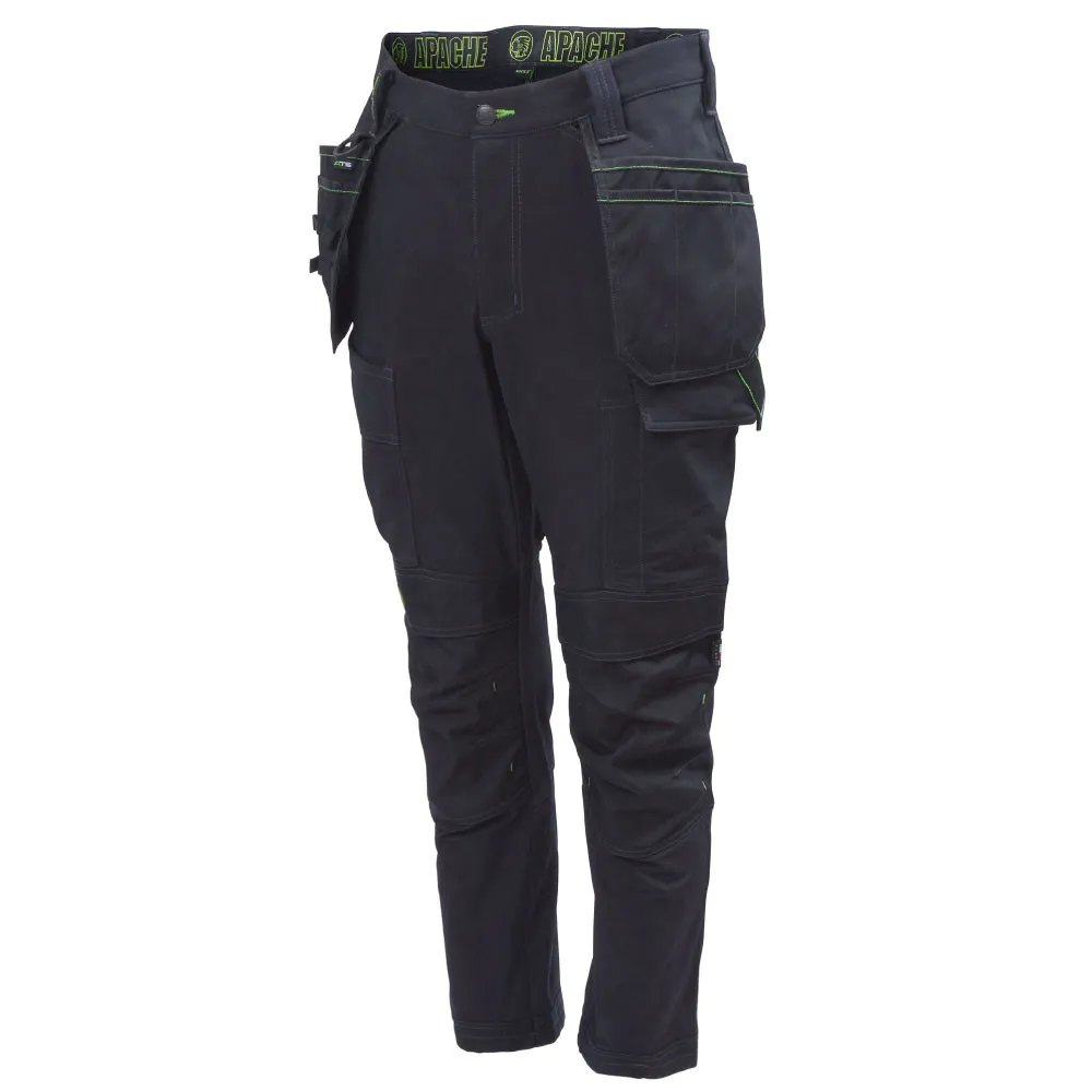 Apache Calgary Holster Work Trousers - Extreme 4x Stretch - Slim Fit - Black 32w Regular Leg