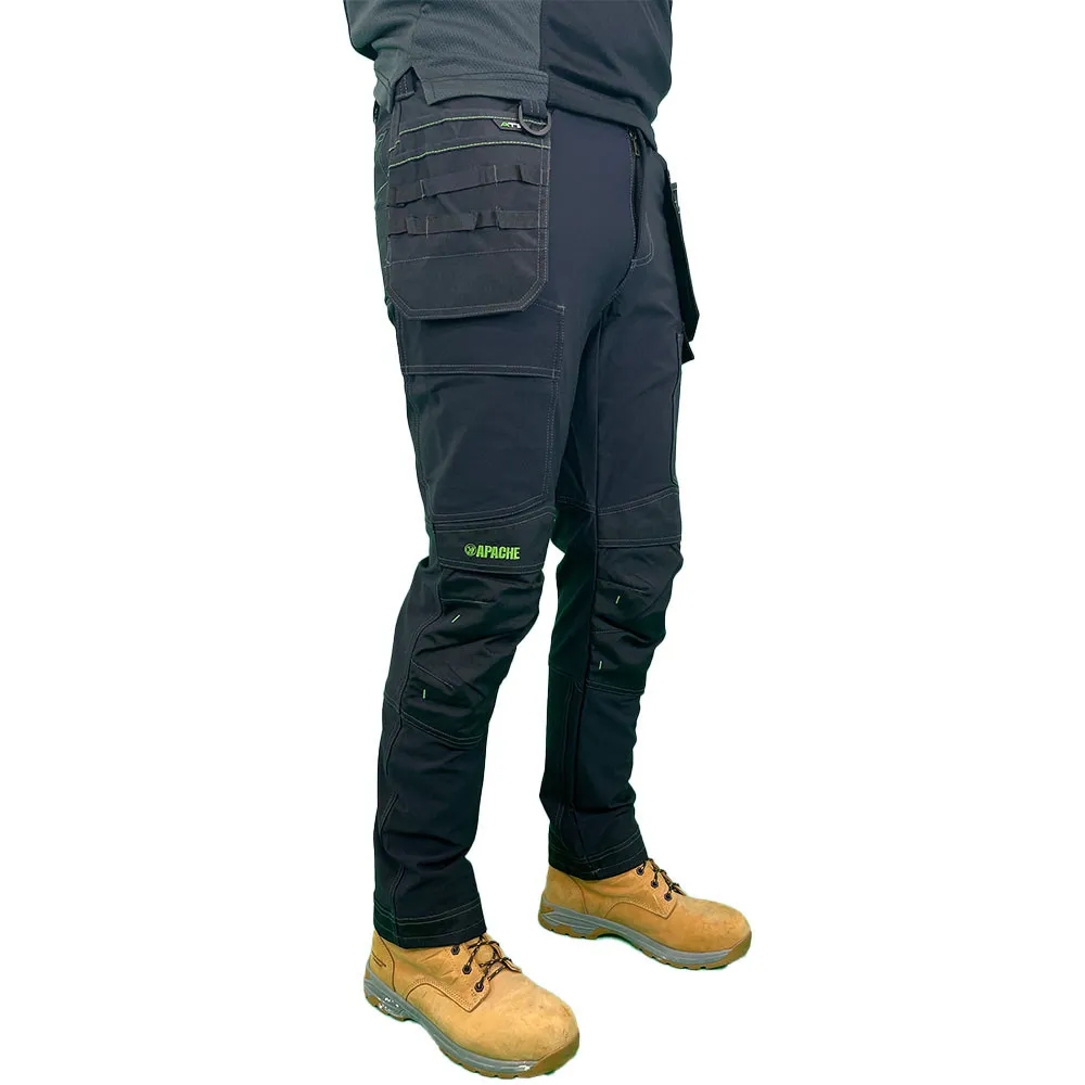 Apache Calgary Holster Work Trousers - Extreme 4x Stretch - Slim Fit - Black 32w Regular Leg