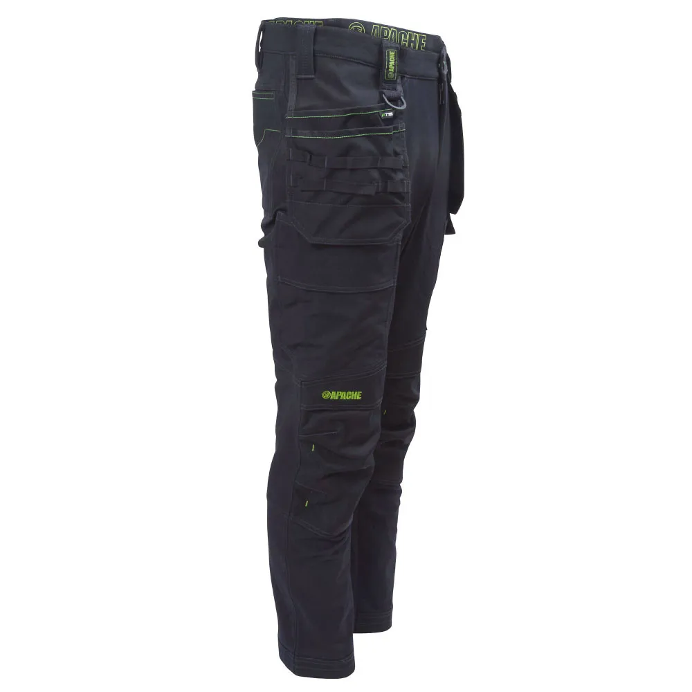 Apache Calgary Holster Work Trousers - Extreme 4x Stretch - Slim Fit - Black 32w Regular Leg