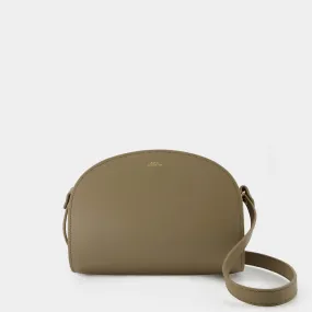 A.P.C.  Demi-Lune Hobo Bag - A.P.C. - Greige - Leather