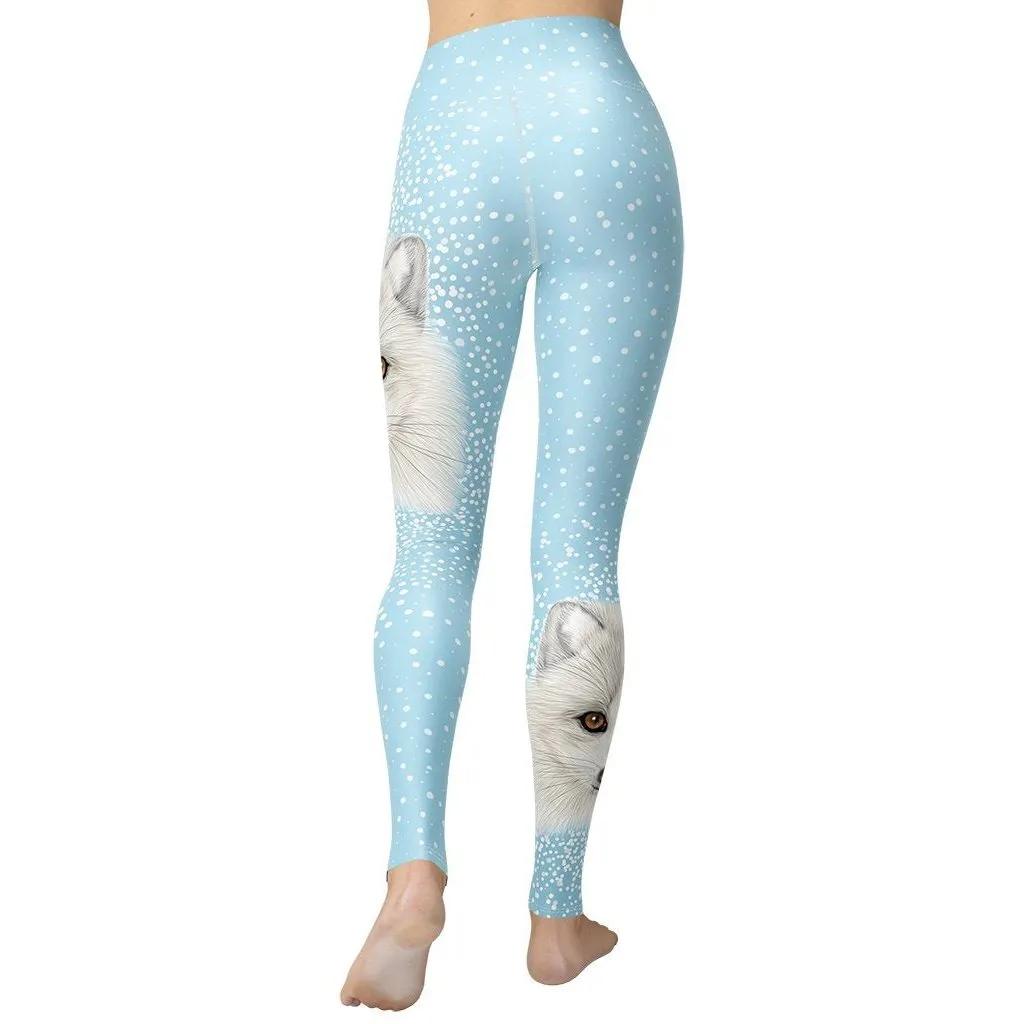 Arctic Fox Dog Yoga Leggings