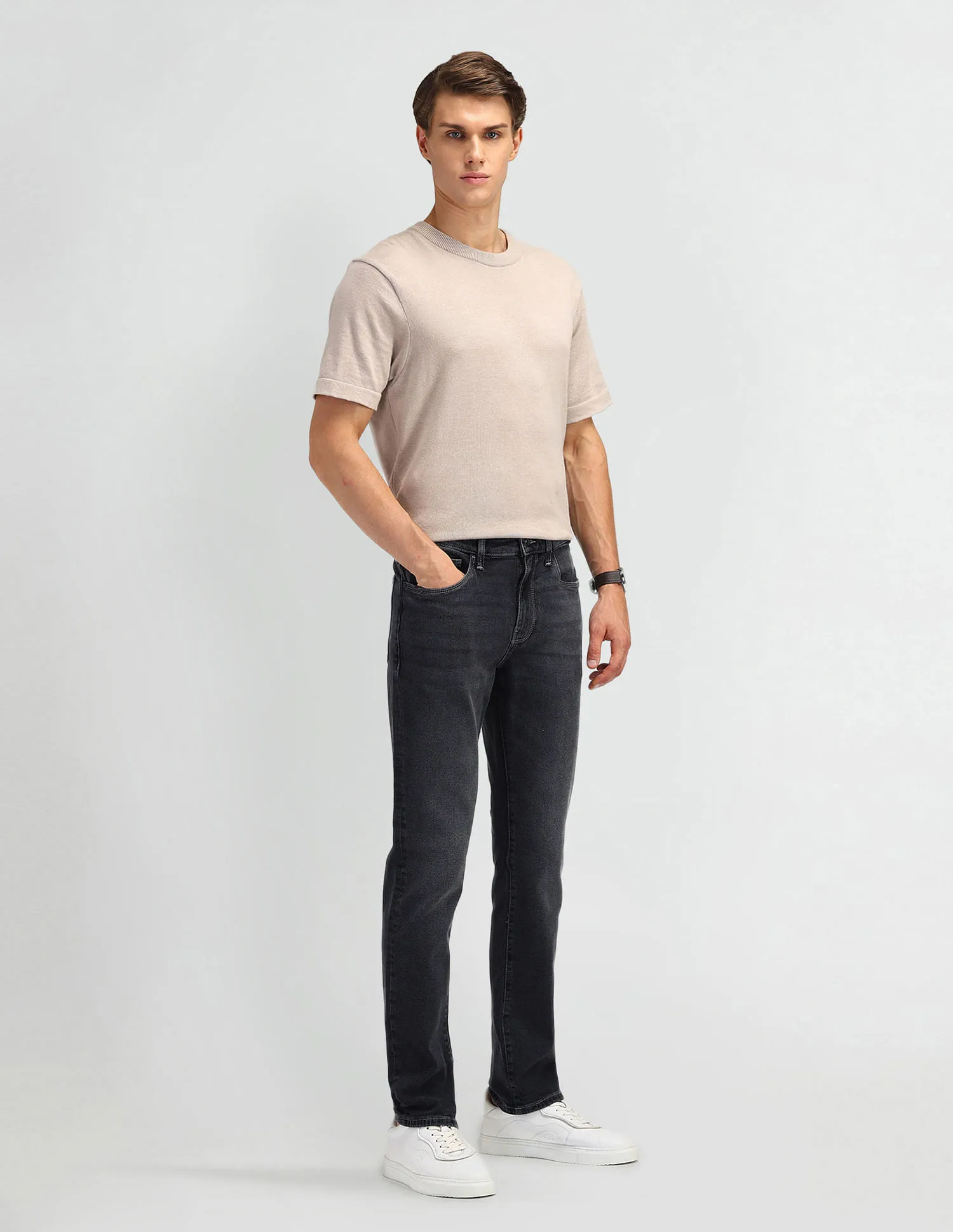 Arrow Sport Mid Rise Jameson Slim Fit Jeans