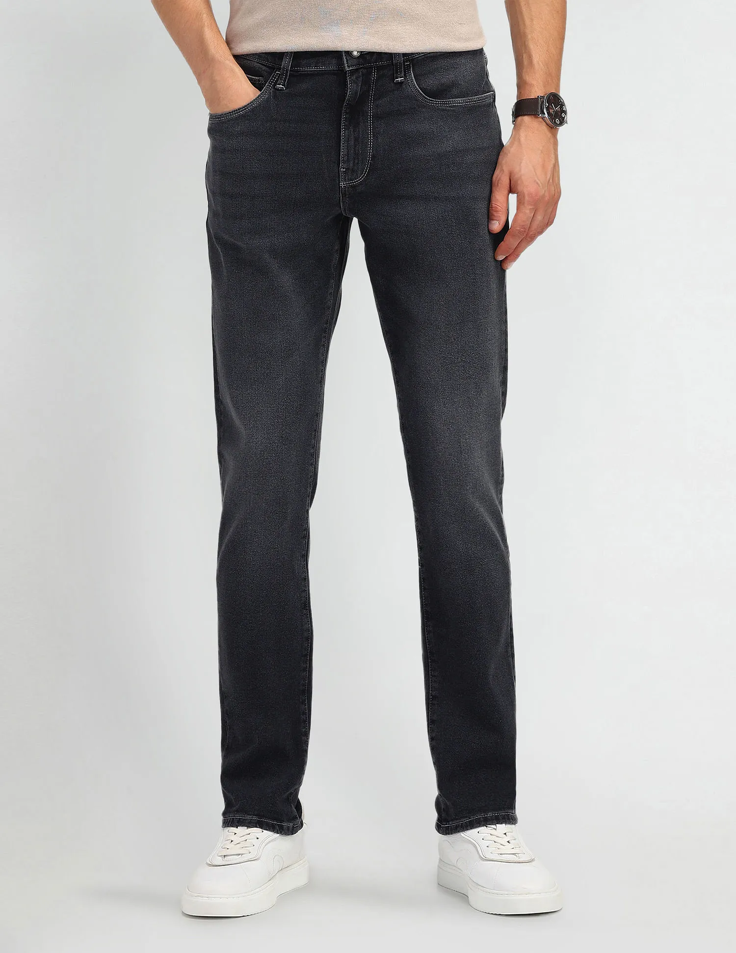 Arrow Sport Mid Rise Jameson Slim Fit Jeans