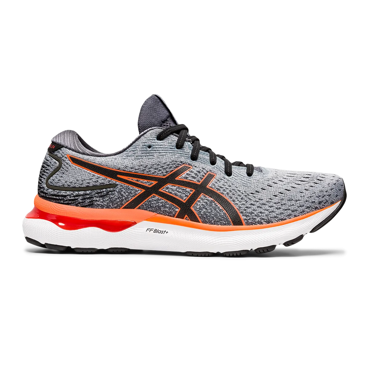 Asics Gel Nimbus 24 - Sheet Rock - Shocking Orange