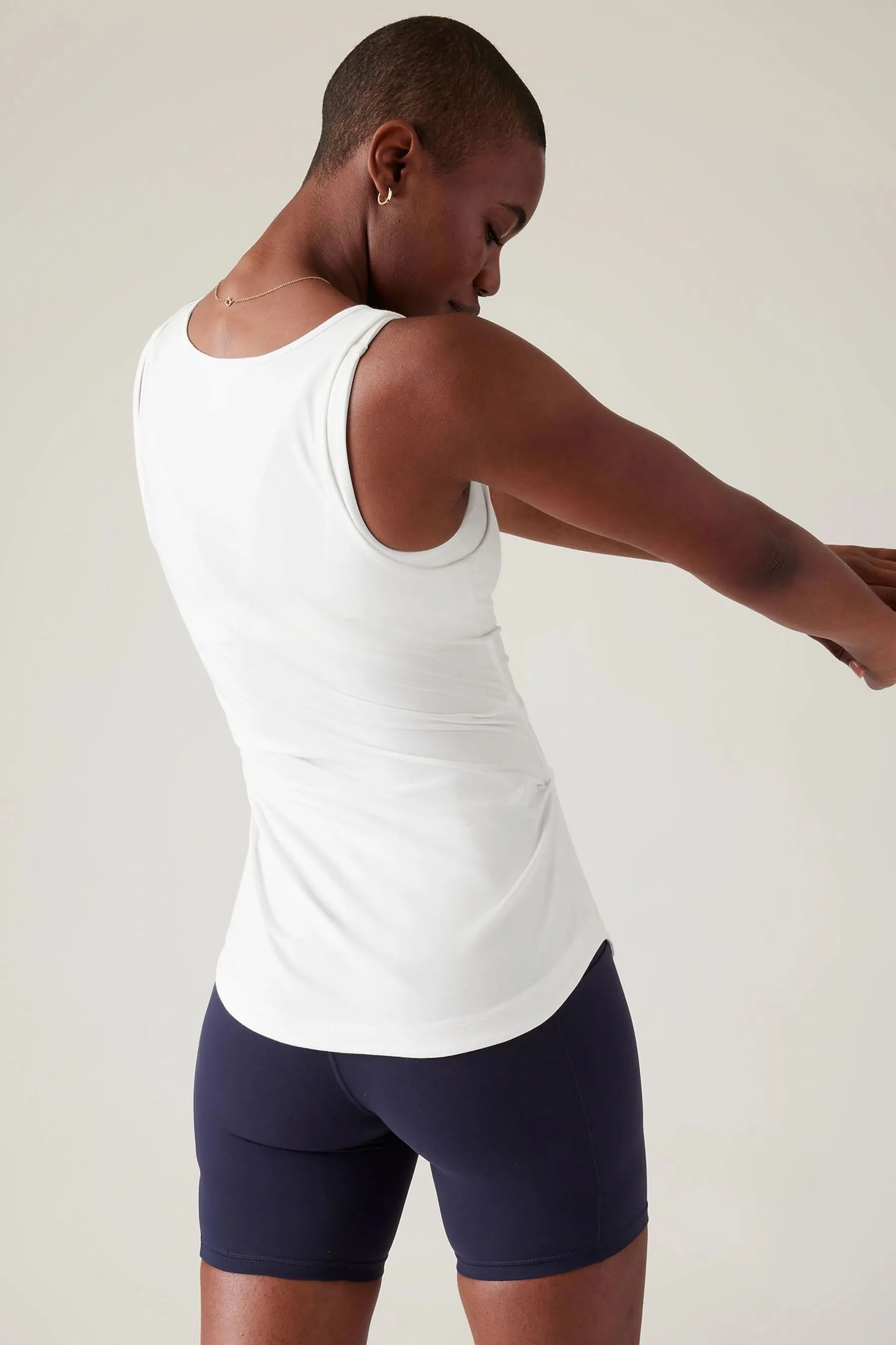 Athleta White Outbound Scoop Neck Tank Vest