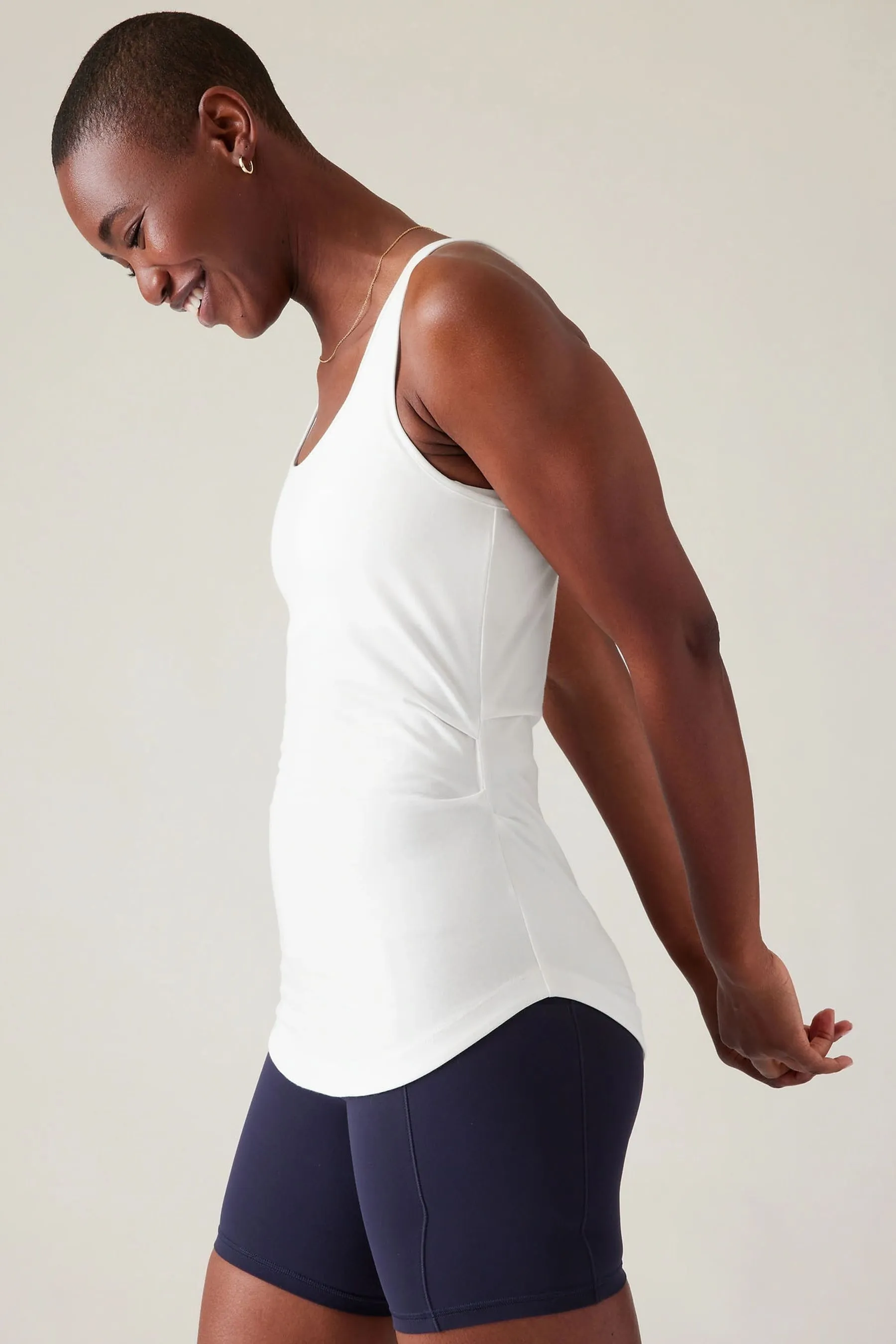 Athleta White Outbound Scoop Neck Tank Vest