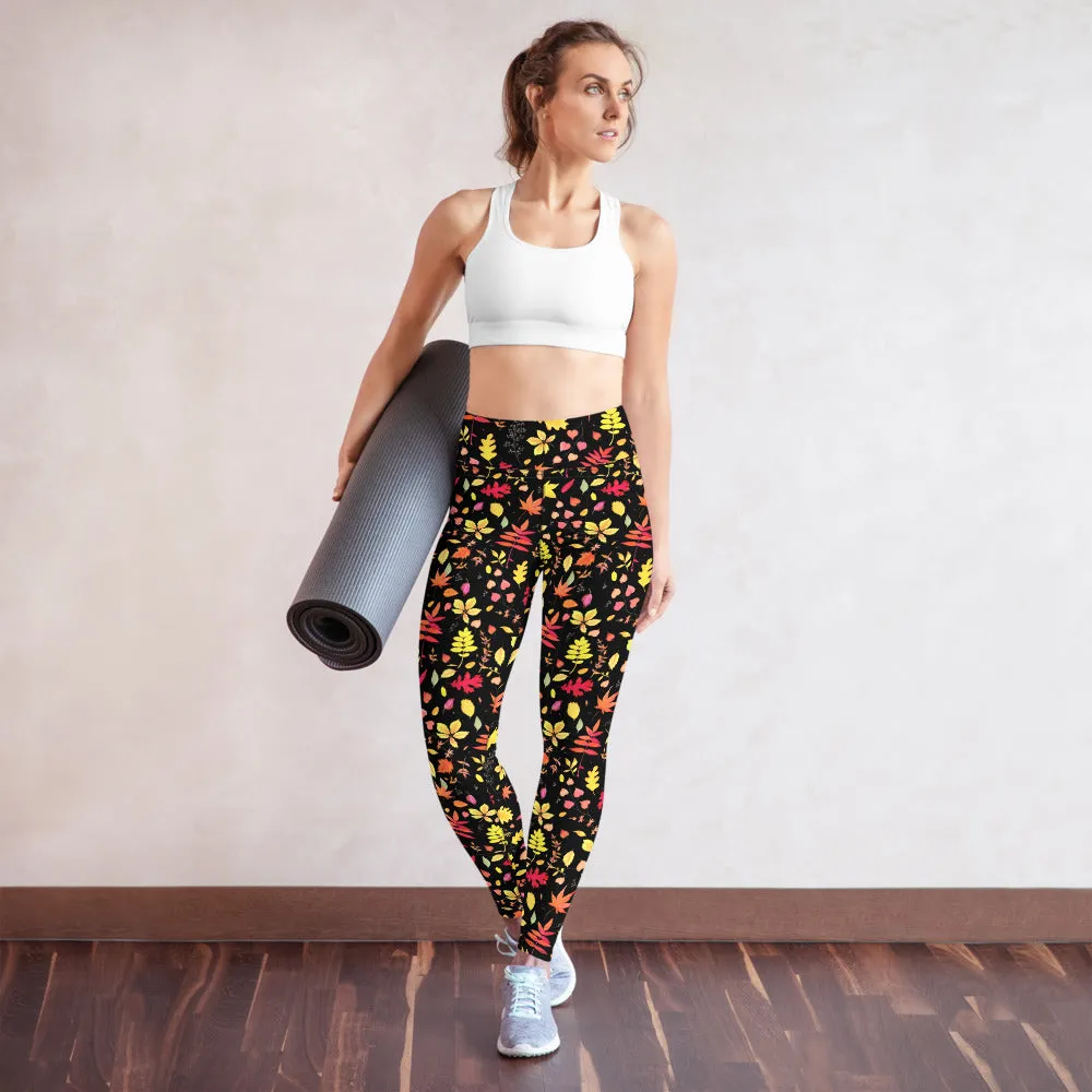 Autumn Leaves Yoga Leggings