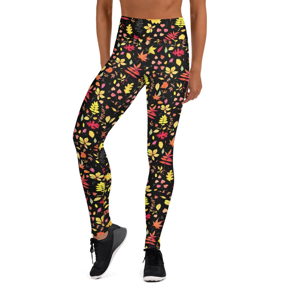 Autumn Leaves Yoga Leggings