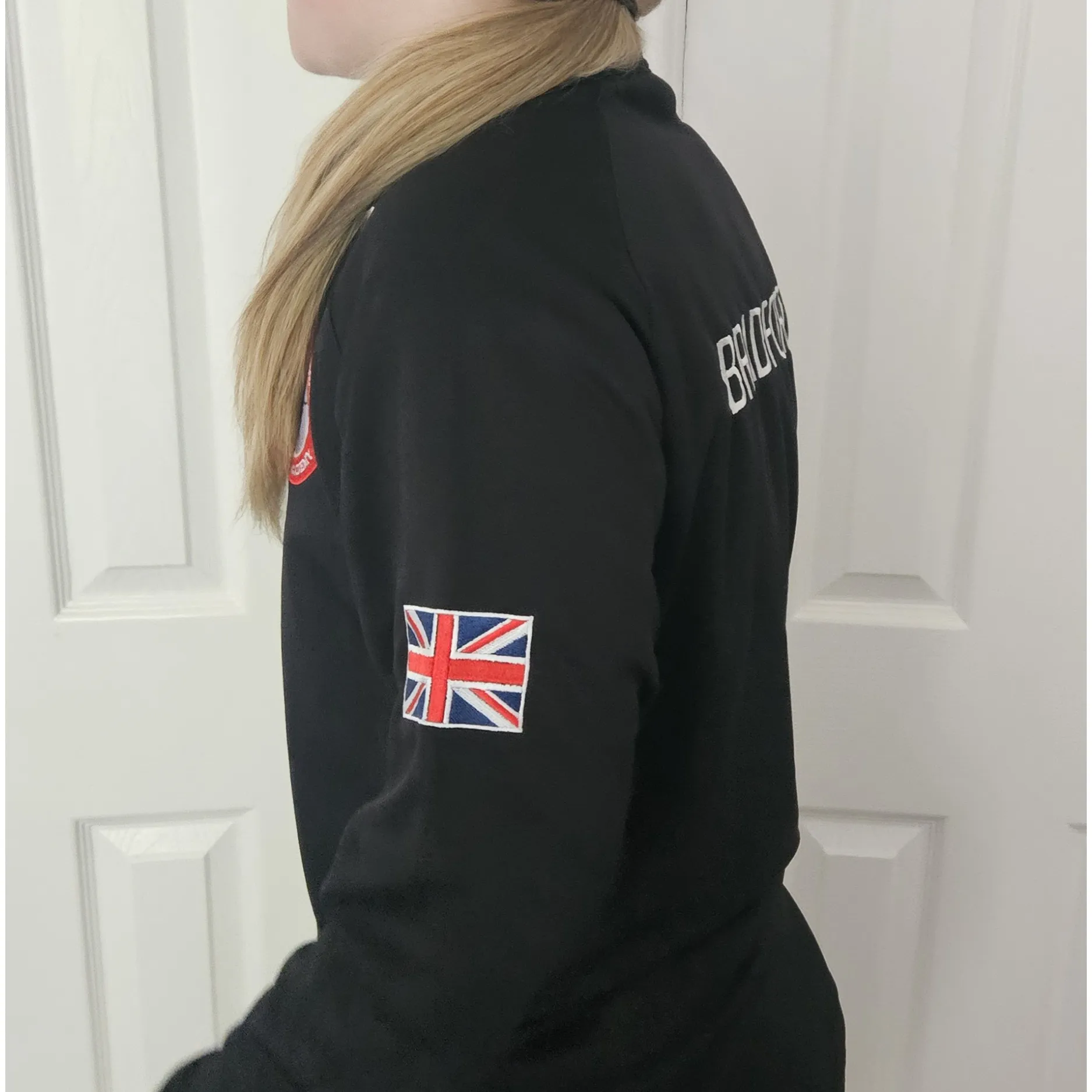 BA871 BSSA Adults Competitive black knitted tracksuit top