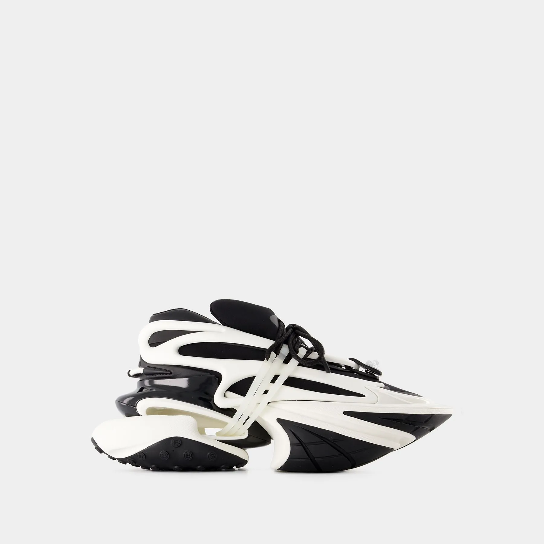 Balmain  Unicorn Sneakers - Balmain - Leather - Black/ White