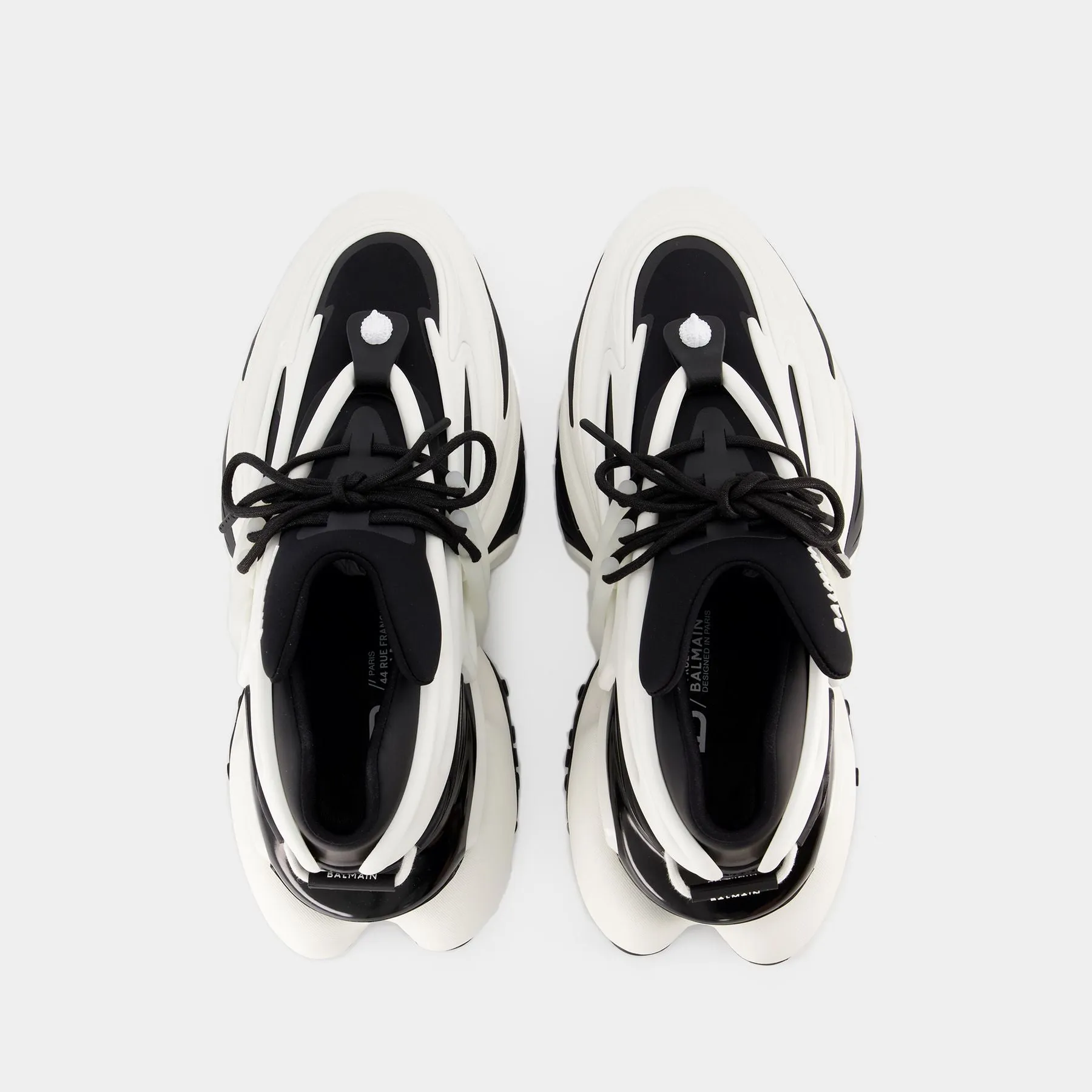 Balmain  Unicorn Sneakers - Balmain - Leather - Black/ White