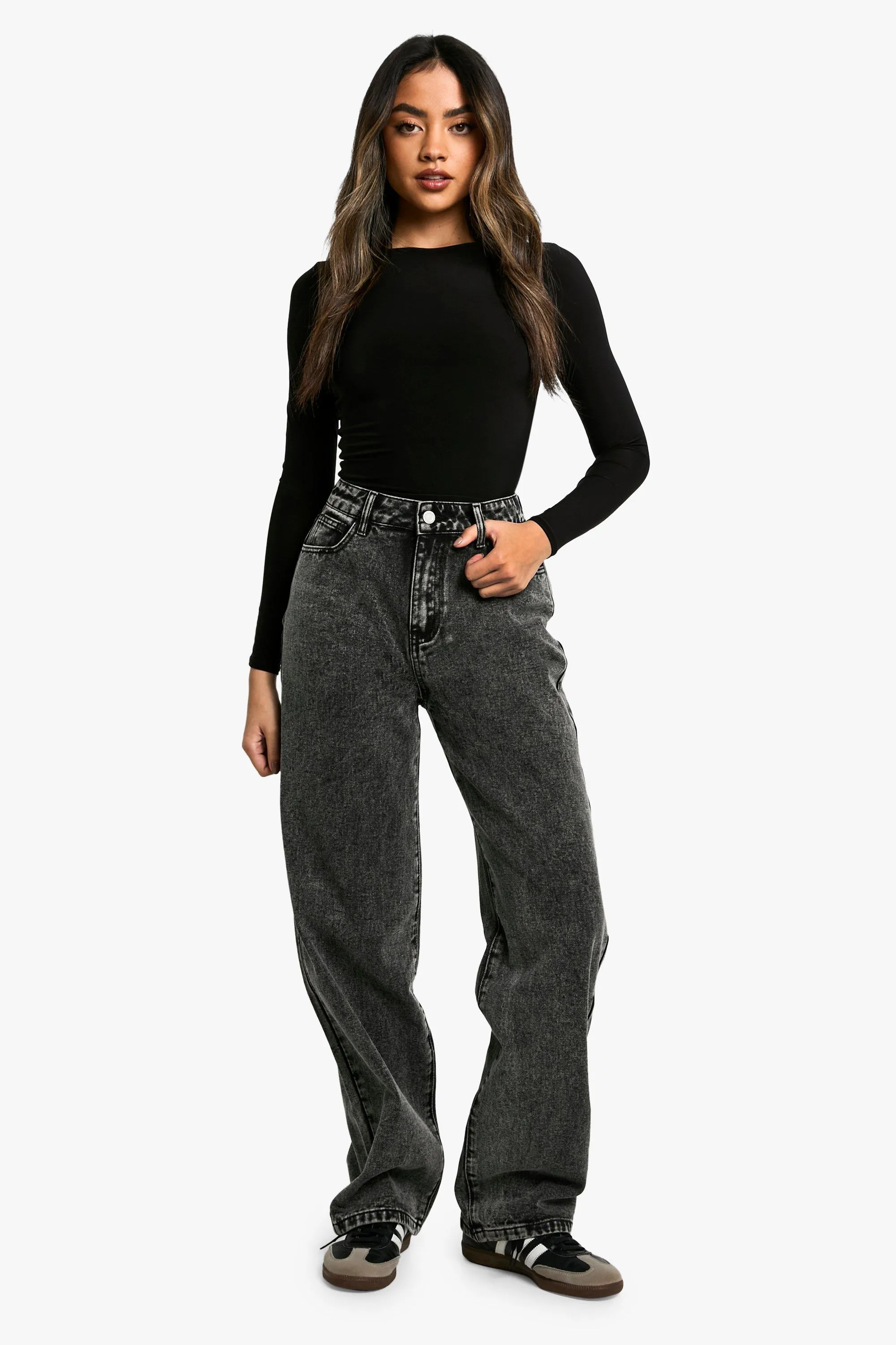 Basics High Waisted Boyfriend Jeans