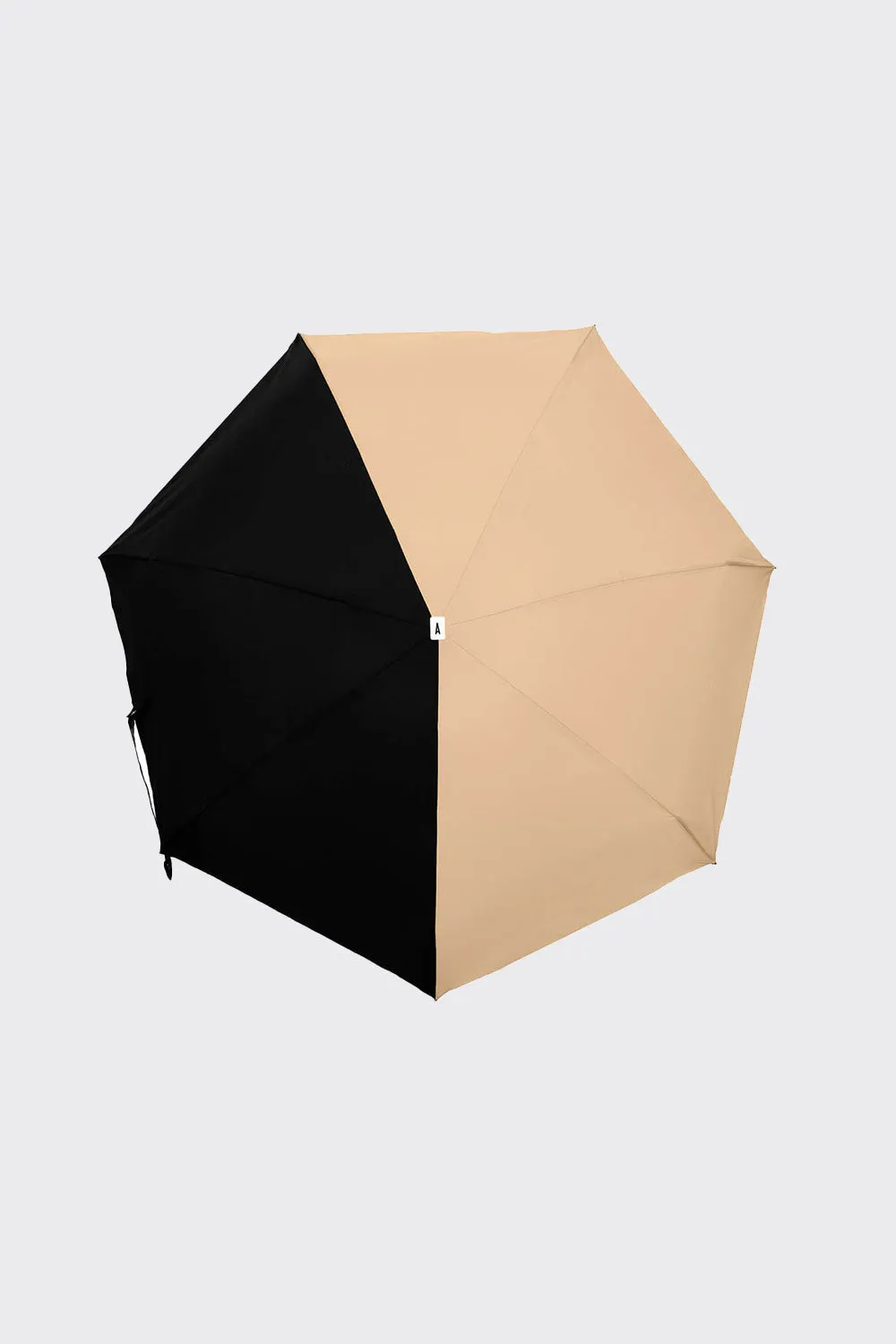 Beige & Black Alice Compact Umbrella