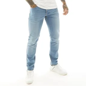 Bench Mens Eddie 22 Slim Fit Jeans Mid Blue Wash