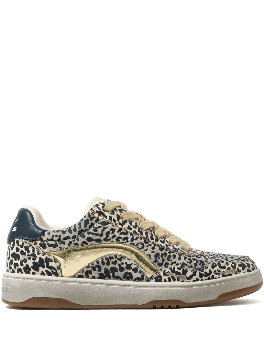 Bimba y Lola leopard-print leather sneakers - Neutrals