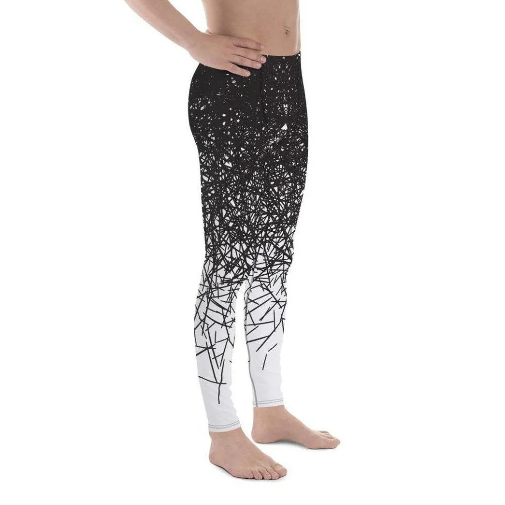 Black & White Ombre Men's Leggings