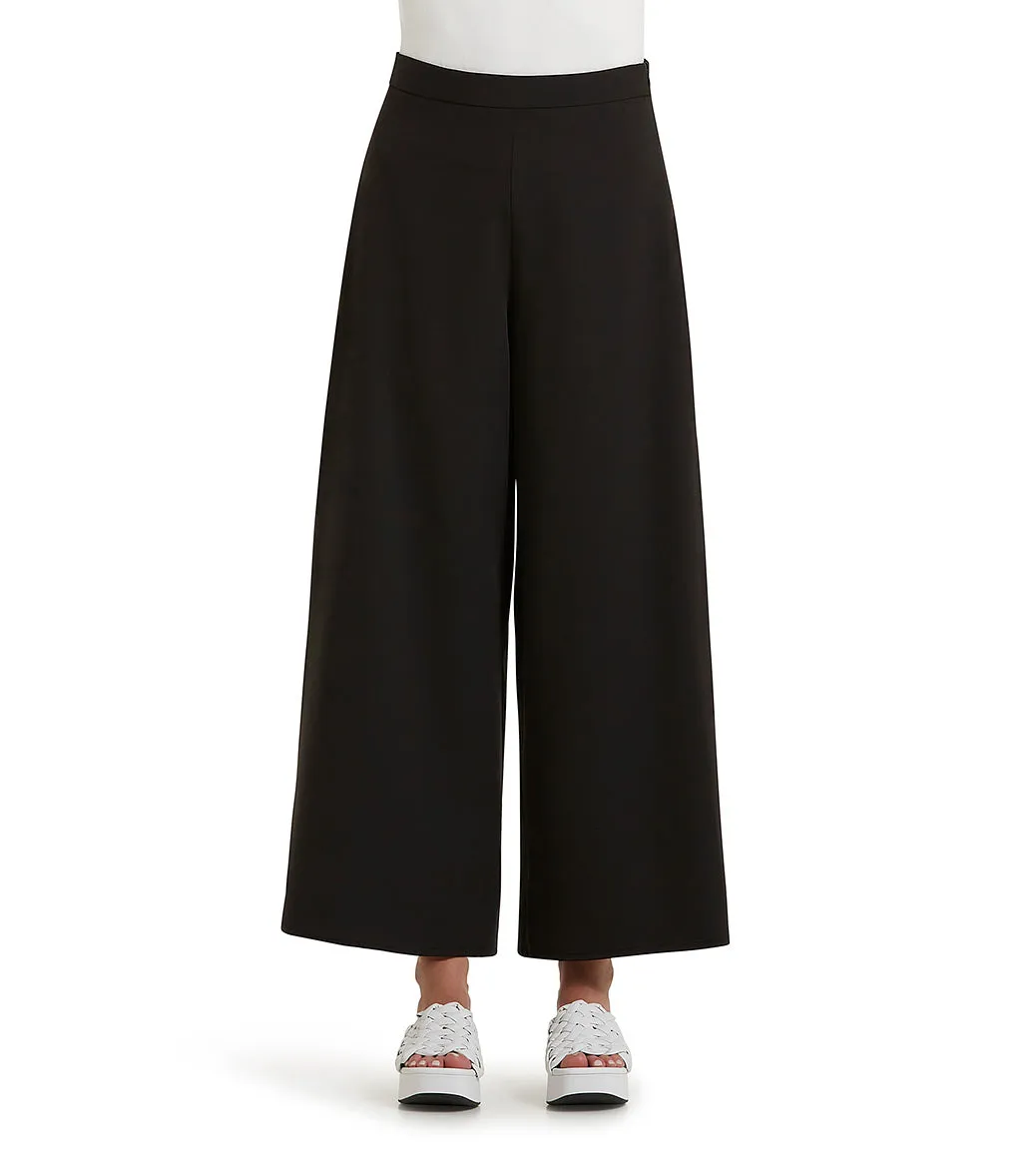 Black crop trousers