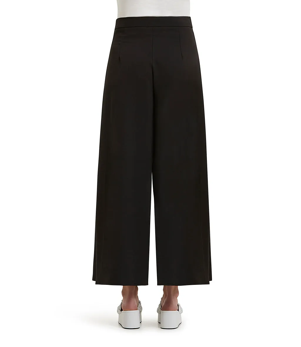 Black crop trousers