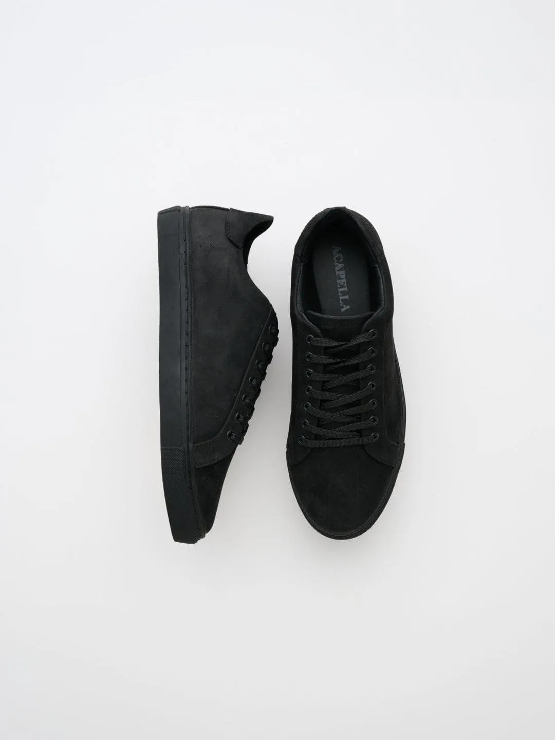 Black Leather Sneakers