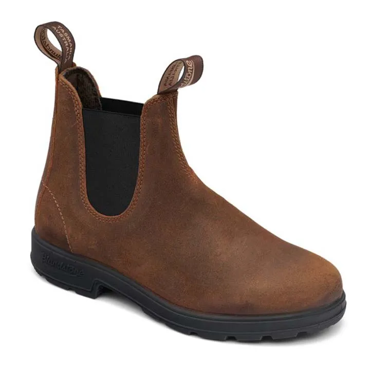 BLUNDSTONE 1911 ELASTIC SIDED SUEDE BOOT TOBACCO SUEDE