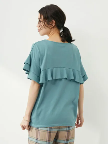 Bobo Tokyo Lavega Two-tier ruffle cut pullover