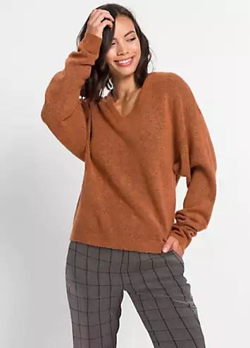 bonprix Oversized V-Neck Jumper | Grattan