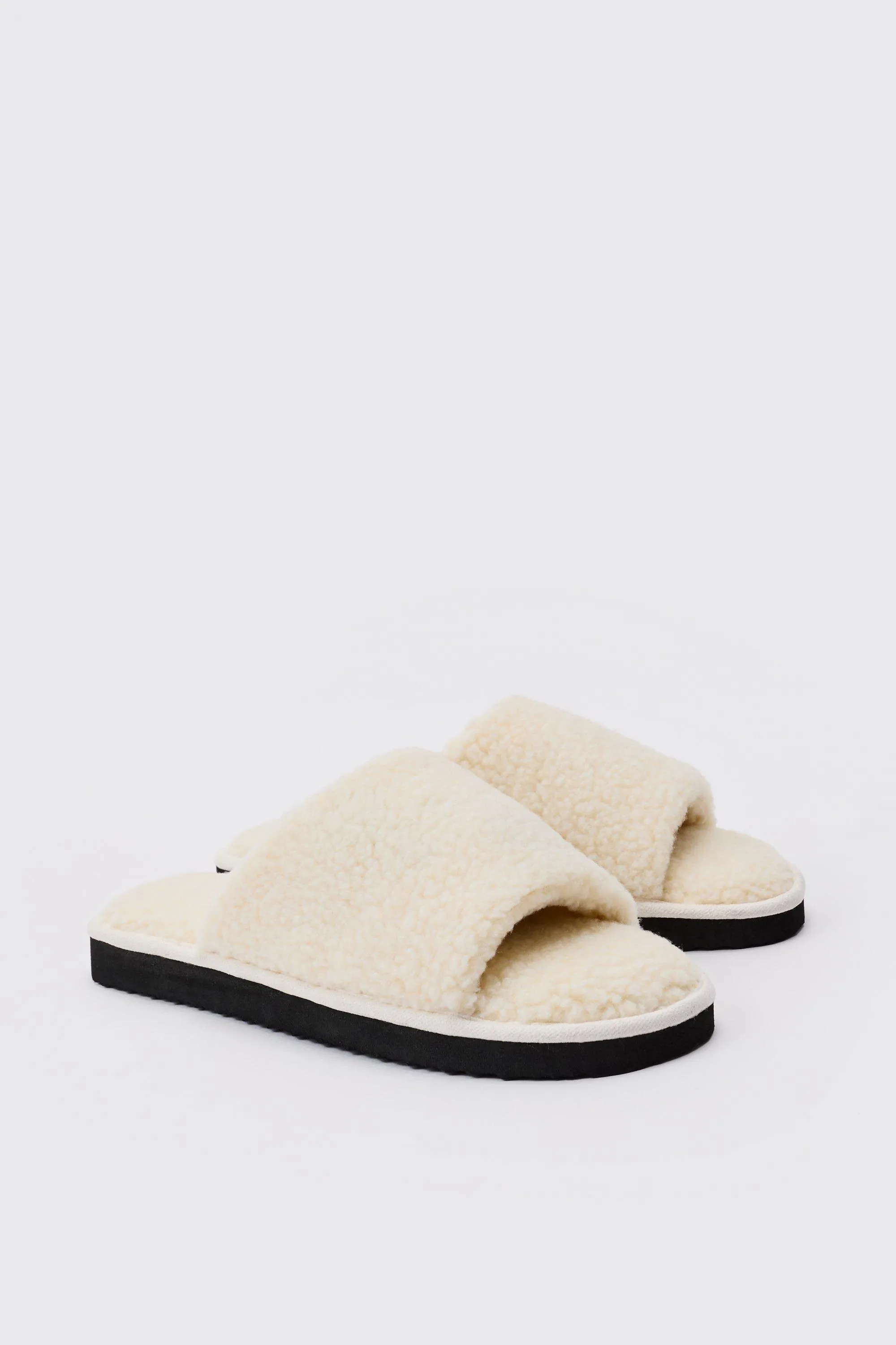 Borg Open Toe Slipper