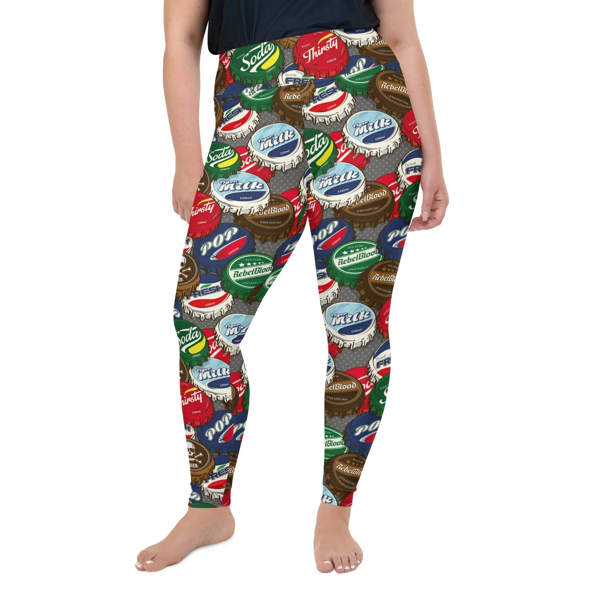 Bottle Caps Plus Size Leggings