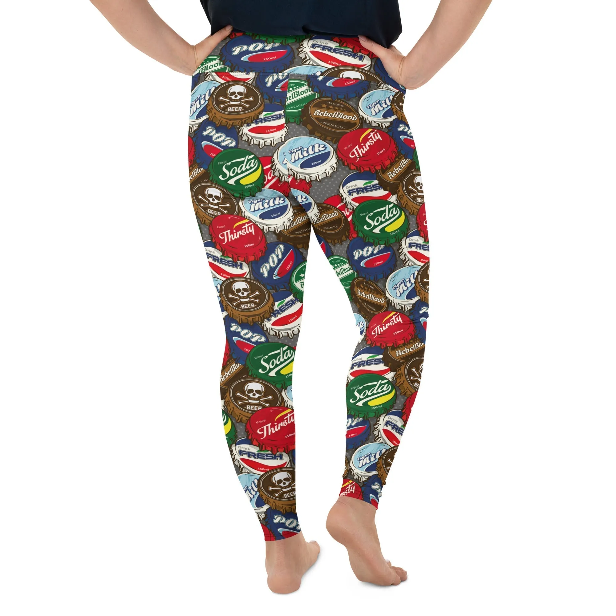 Bottle Caps Plus Size Leggings