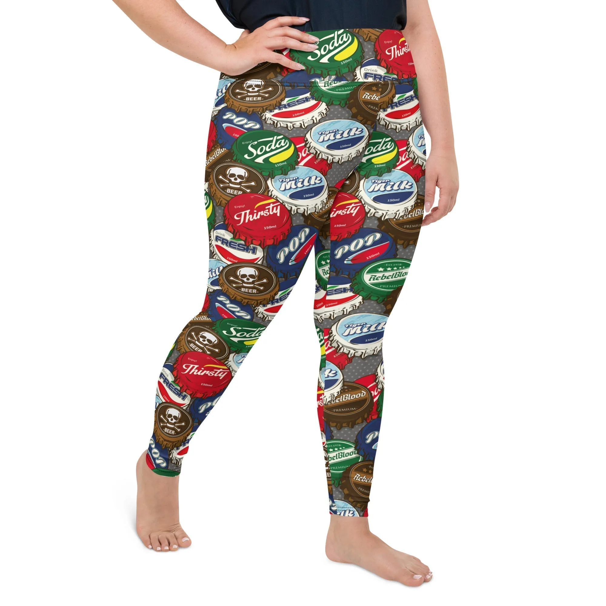 Bottle Caps Plus Size Leggings