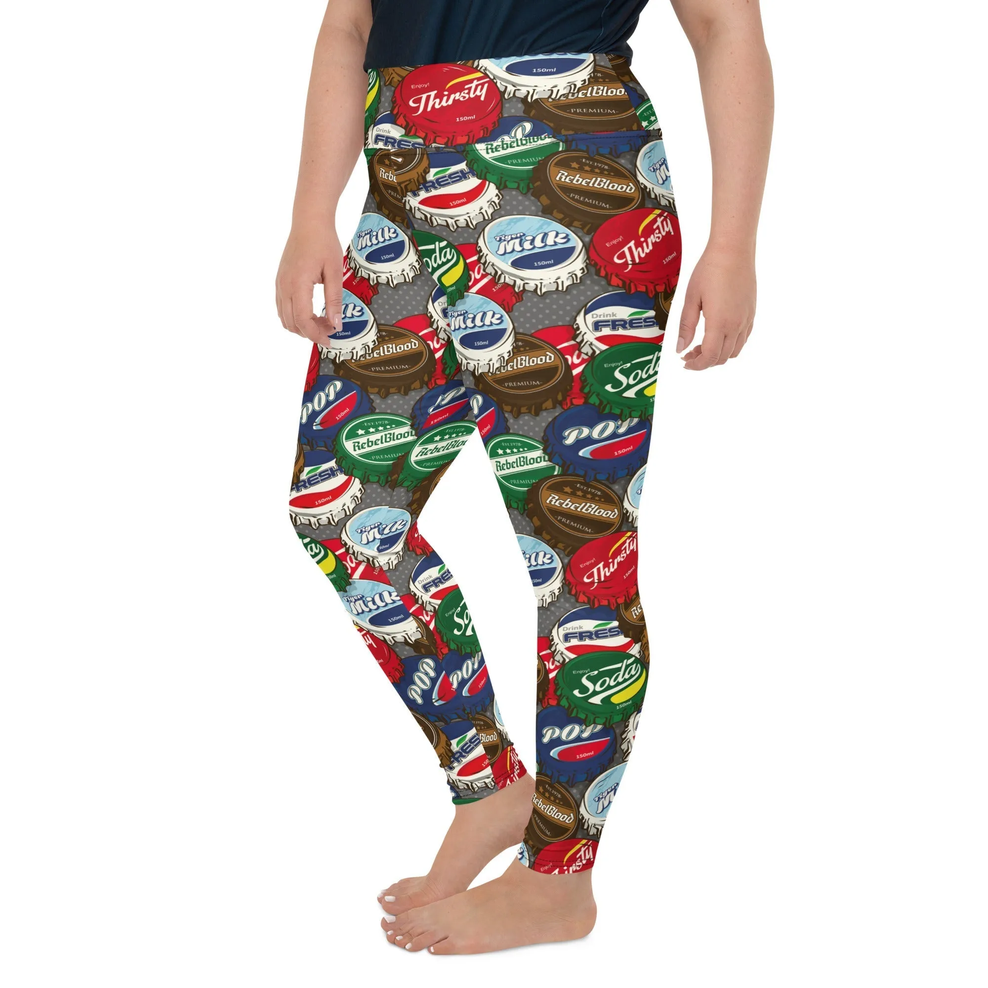 Bottle Caps Plus Size Leggings