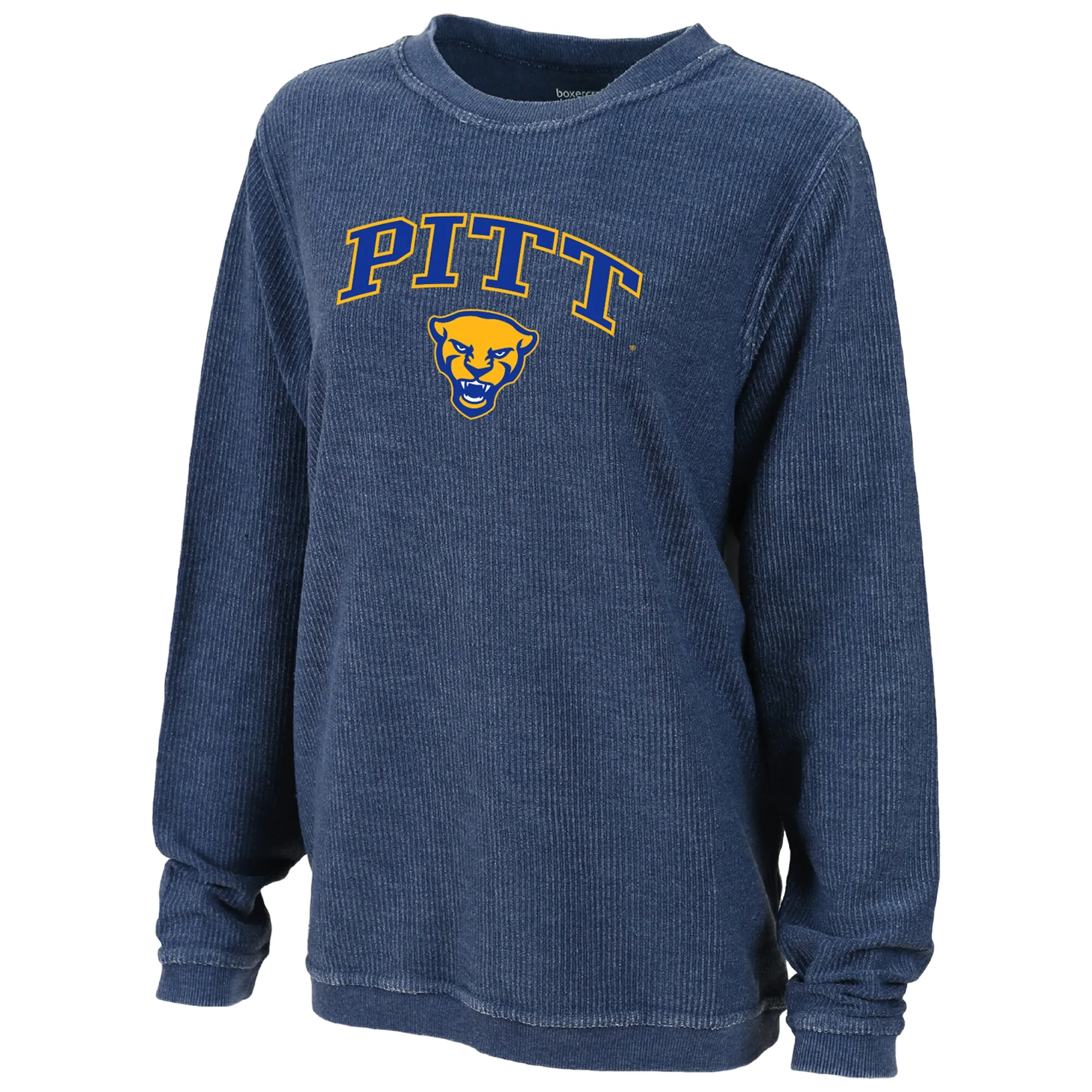 Boxercraft Pitt Panthers Women's Royal Rally Corduroy Pullover Sweatshirt