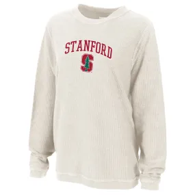 Boxercraft Stanford Cardinal Women's Natural Rally Corduroy Pullover Sweatshirt