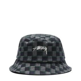 BRENT CHECK WOOL BUCKET HAT Green