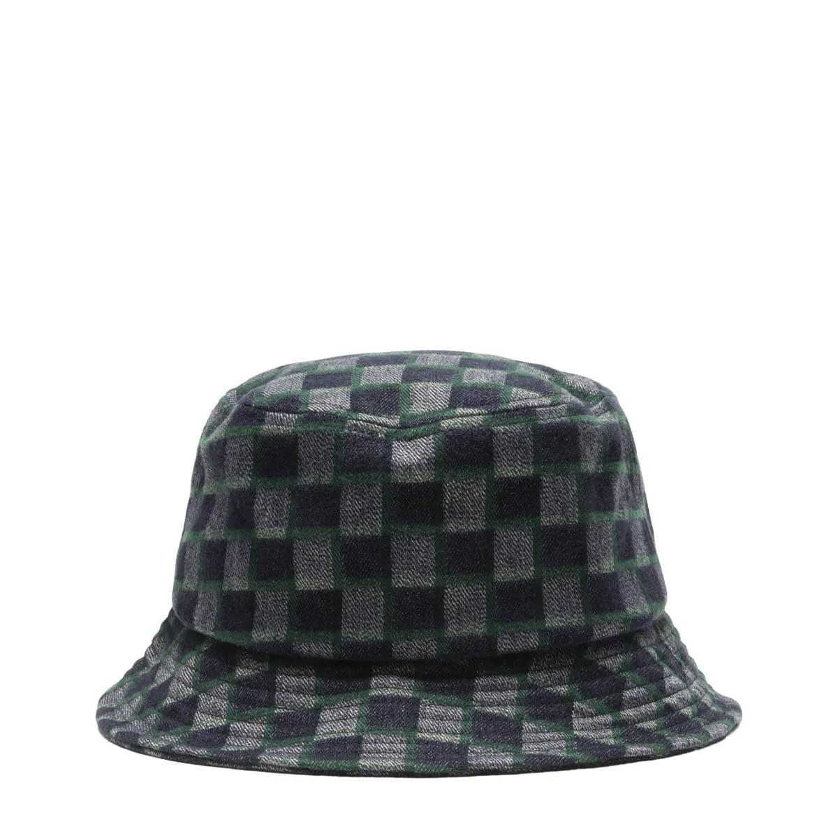 BRENT CHECK WOOL BUCKET HAT Green