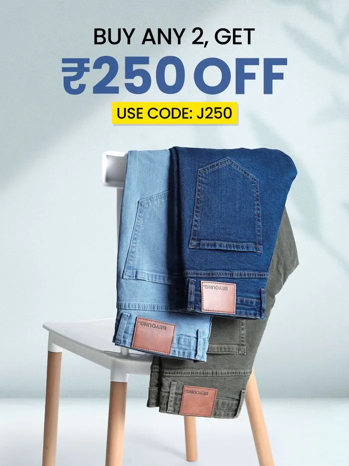 Buy Egyptian Blue Stone Washed Jeans Online in India -Beyoung