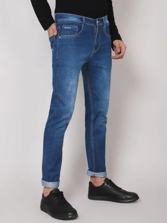 Buy Egyptian Blue Stone Washed Jeans Online in India -Beyoung