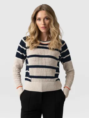 Cambridge Jumper - Cream-Navy