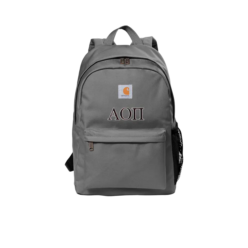 Carhartt Greek Canvas Backpack, 2-Color Greek Letters - CT89241804 - EMB