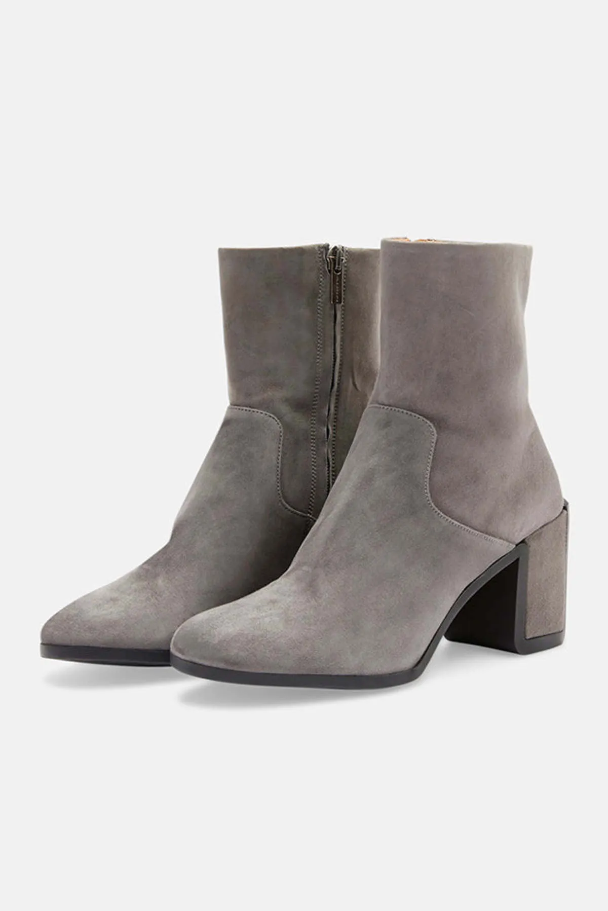 Carly Ankle Boot - Grey Suede