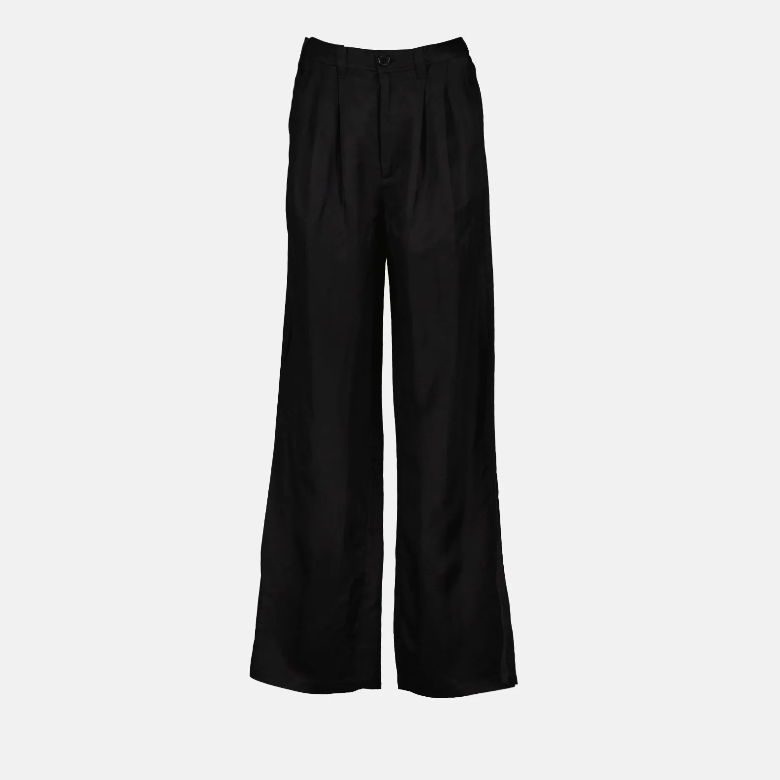 Carrie High-Waisted Pleated Black Trousers