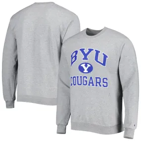 Champion BYU Cougars Heather Gray High Motor Pullover Sweatshirt