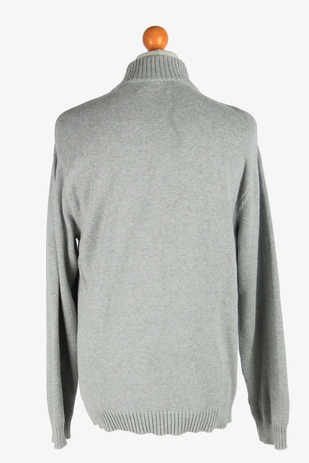 Chaps Zip Neck Jumper Pullover Grey XL - Pepper Tree London