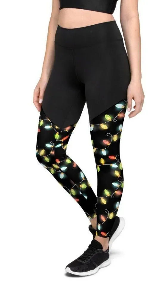 Christmas Lights Compression Leggings