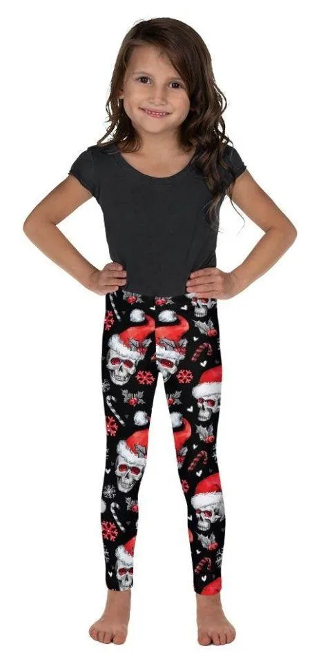 Christmassy Skulls Kid's Leggings