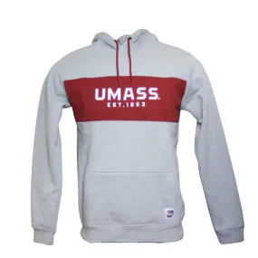 COLORBLOCK UMASS EST.1863 HOODIE - GREY & MAROON